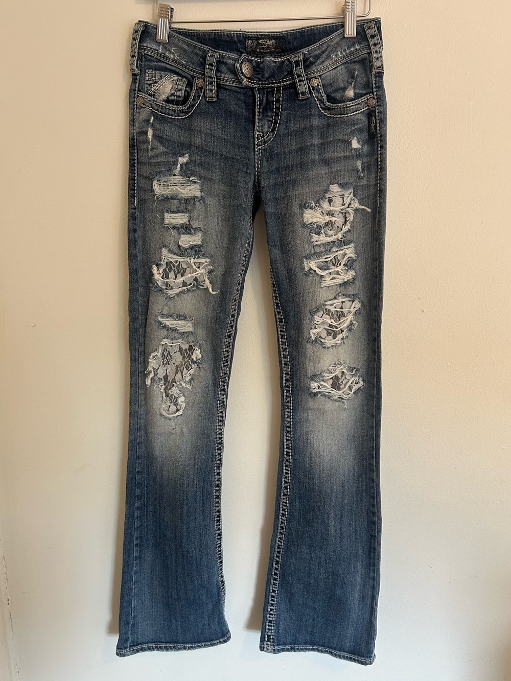 Silver jeans lace bootcut jeans